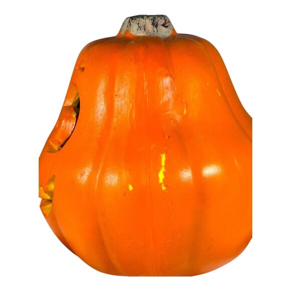 Lighted Foam Halloween pumpkin Jack O Lanterns vintage 1998 home holiday decor - Picture 2 of 10
